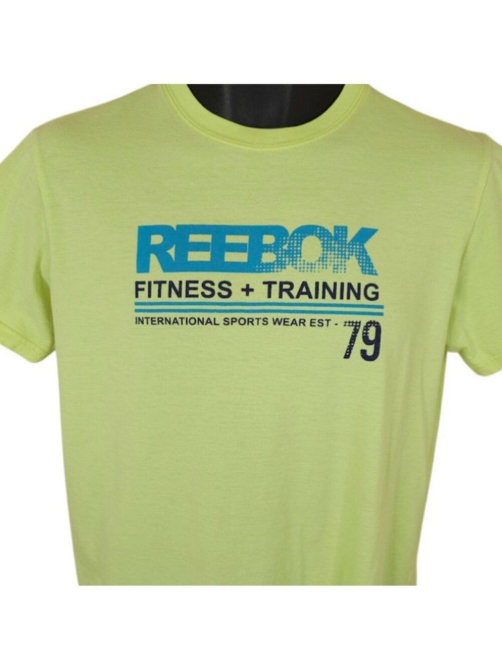 Reebok Fitness Training T Shirt Mens Size Medium Lime Green Sportswear